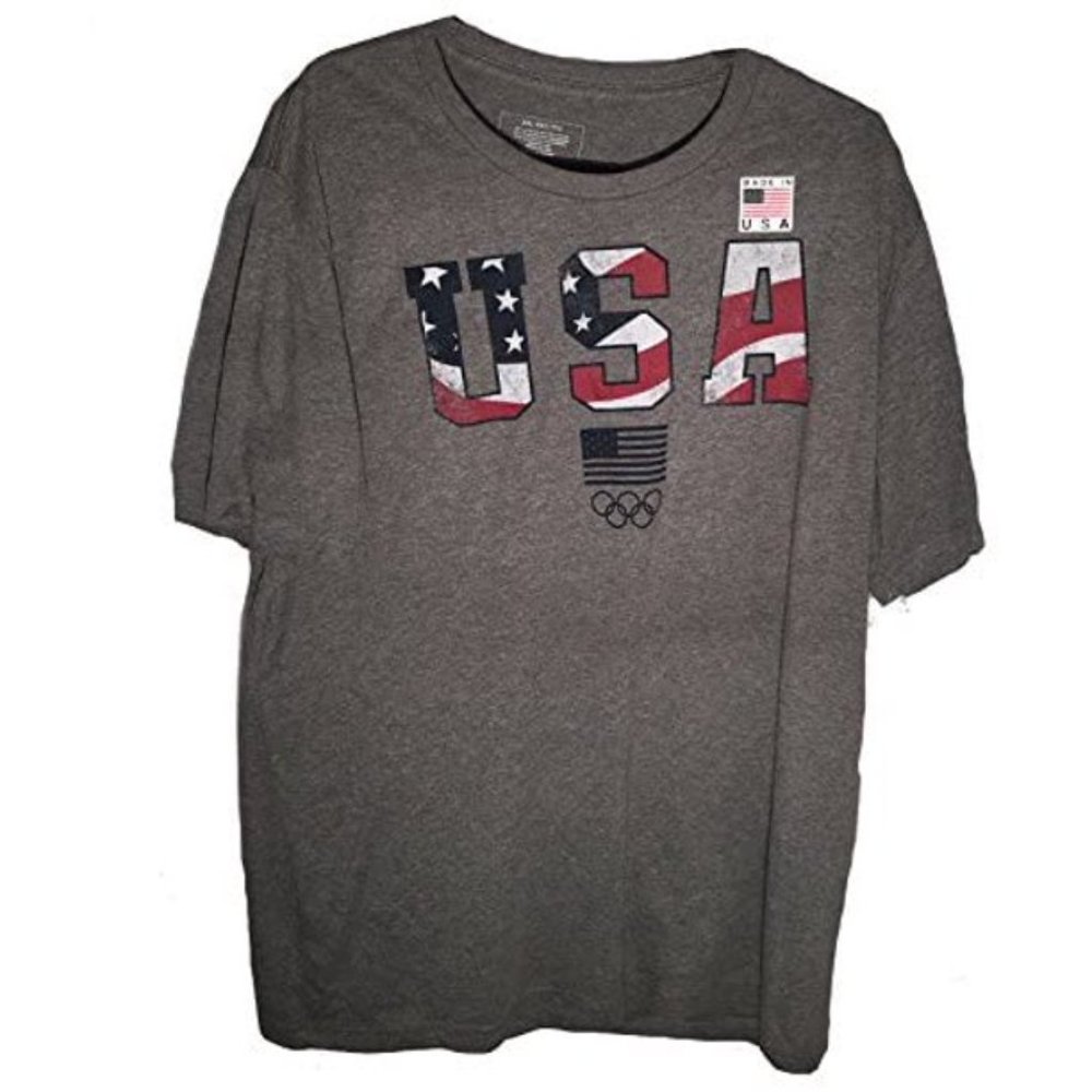 Team USA Olympic Team Men's Grey Tee T-Shirt New With Tags Size XL